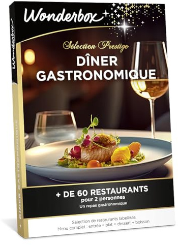 WONDERBOX - Dîner Gastronomique - Coffret Cadeau - Idée Cadeau Gastronomie