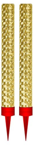 Pack of 2 Ice Fountain Cake Toppers | Sparkling Ice Fountains for Birthdays, Weddings, Anniversary Decoration (Gold)