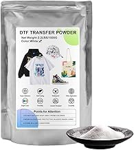 DTF - Polvo blanco de 1 kg, adhesivo termofusible de transferencia digital, polvo adhesivo termofusible DTF para impresoras DTF DTG, polvo de transferencia DTF PreTreat para tela, jeans, prendas de