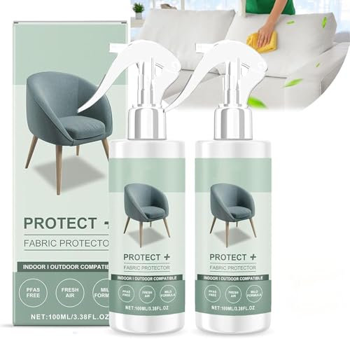 2 Pezzi Spray Protettivo Multiuso Protect+ Fabric, Home Essentials Fabric Water Shield & Guard, Protezione per Tappezzeria E Divano, Asciugatura Rapida, Lunga Durata, Senza Residui