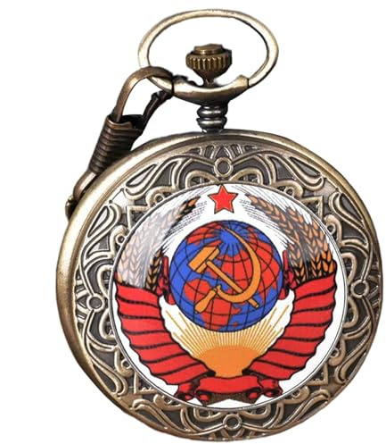 Mwqpgyh herrfickur - arabiska siffror skala vintage klocka, präglad klocka modetillbehör, bärbar klocka med kedja för födelsedag, fars dag