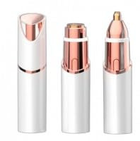 Epilatore Viso Donna, USB Ricaricabile Rasoio Viso Donna, luce a LED, Epilatore Elettrico Indolore per Viso, Labbra, Baffetti, Braccia, La Zona Bikini (Oro rosa)