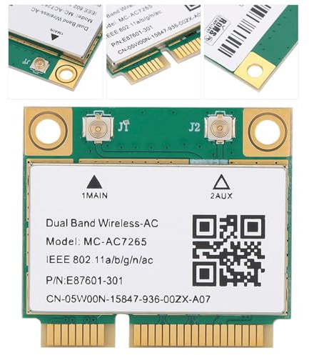 Aumotop Gigabit Network Card 4.2 Wireless Wifi MC-AC7265 1200Mbps Double Band for Stable Signal All in One Devices