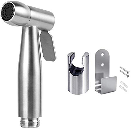 Handbrause für WC Toilette Bidet- Premium Edelstahl Sprayer Edelstahl Douche Muslim Duschspray, Haustierbad, persönliche Hygiene