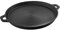 osoltus Gusseisen Plancha Ø 35 cm Grillplatte rund bereits eingebrannt BBQ Grillpfanne für Gasgrill Holzkohlegrill