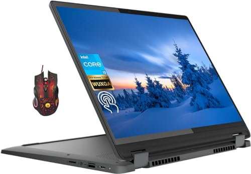 Lenovo IdeaPad Flex 5i Chromebook Plus 2-in-1 Laptop, Touchscreen WUXGA da 14, Intel 6-Core i3-1315U, RAM da 8 GB | Scheda SSD da 128 GB+32 GBSD, Wi-Fi 6, tastiera retroilluminata, con accessori