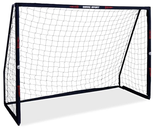 ZERRO Fussballtor Outdoor 240cm mit fußball Sportarten Fußballtor, für Erwachsene Kinder zum Spielen Trainieren im Garten 240x85x160cm