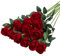 12 Stücke Kunstblumen Seidenblumen Rosen 51 * 7cm Kunstblumen Blätter und Verstellbare Stiele,Realistisch und Weich Künstliche Blumen für DIY Hochzeitsfeier,Valentinstag,Zuhause Dekoration(Hellrot)