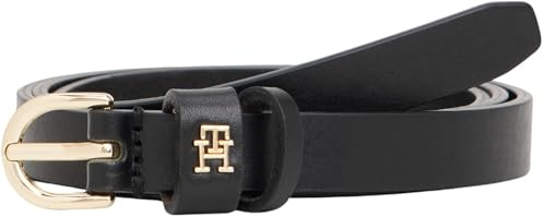 Tommy Hilfiger Damen Gürtel Essential Effortless 1,5 cm Ledergürtel, Schwarz (Black), 100 cm