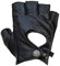 Mycl Turell Motorradhandschuhe Easy Rider Half Fingers Leder - Motorrad Handschuhe Herr - Echtleder - Handschuhe Herren Motorrad - Leder Motorradhandschuhe ohne Finger - Fingerlos (Schwarz, XL)