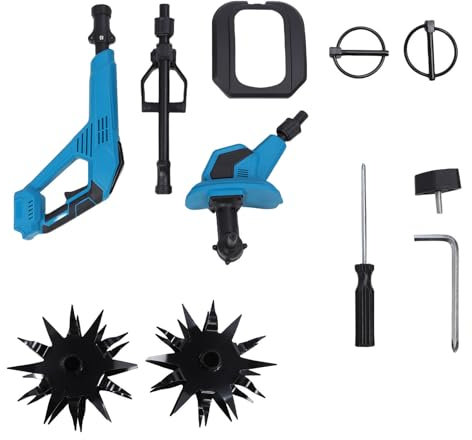 Akku-Grubber, Grubber, Elektrische Gartenfräse, Batteriebetrieben, Passend für BL1830B, BL1840B, BL1850B, BL1860B, BL1815, BL1820