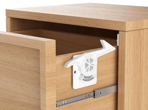 6 Pack Child Safety Drawer Locks - THAULANG Zero Gap Invisible Drawer Latches with Strong Adhesive，Easy Installation