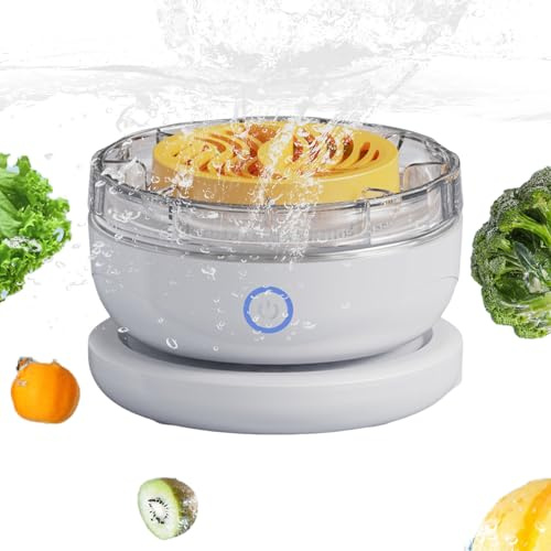 Mxshc Lavatrice Frutta e Verdura - Pulitore per Frutta e Verdura,Accessorio Cucina con Rotazione Automatica per Famiglie Rimozione Sporco