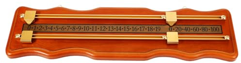 PRETYZOOM Tableau de Score Billard Portable Panneau Haute Densité avec Rail Métallique Compteur Réutilisable pour Snooker et Jeux de Table Adulte Compact et Léger