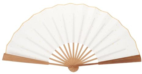 Lurrose Abanico XXL Plegable de Papel de Arroz y Bambú, Estilo Antiguo, Adecuado como Adorno Hogar y Accesorio Fotográfico Varios Estilos