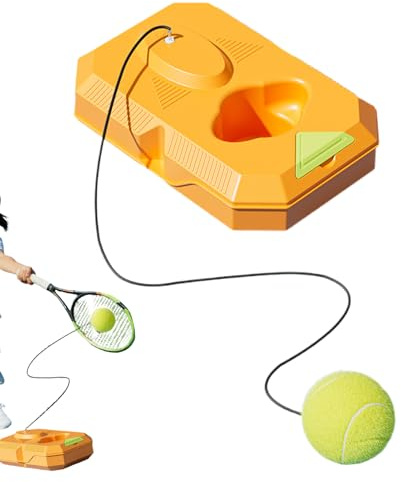 Bärbar tennistränare, bollar träningsverktyg, 25 x 16 x 6,69 x 6,44 tum tennisutrustning med robust byggnad, nybörjare, träningsverktyg med justerbar design, träningsboll set för gym