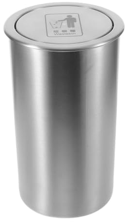 COHEALI Cubo de Basura Empotrado para Cocina de Acero Inoxidable Diseño Compacto y Tapa Abatible, Adecuado para Cocinas Pequeñas y Encimeras Modernas