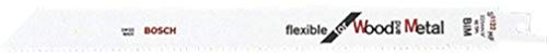 Bosch Professional Coffret de 5 lame de scie sabre S 1122 HF Flexible for Wood and Metal (longueur 225 mm, accessoires pour scie sabre)