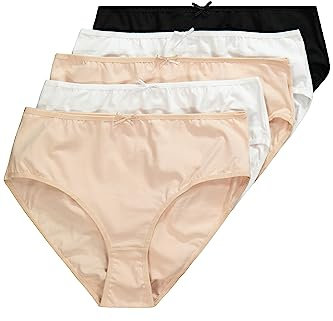 Ulla Popken Große Größen Damen Taillenslip Slip, 5er Pack Basic 70038490, Einfarbig, Gr. 50 (Herstellergröße: 50+), Mehrfarbig (multicolor 90)