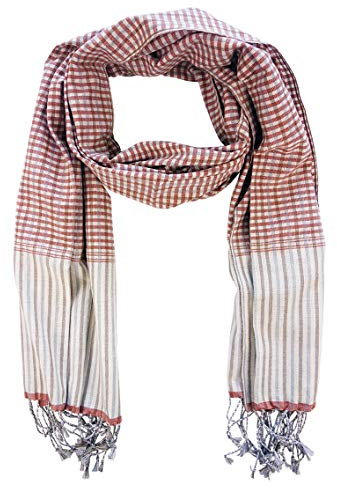 Krama Krama Foulard traditionnel du Cambodge Orange Feu