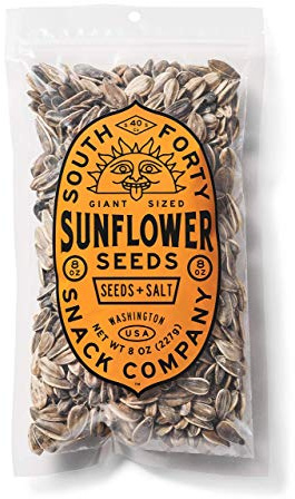 SOUTH 40 SNACKS Giant Sunflower Seeds with Salt, 8 OZ