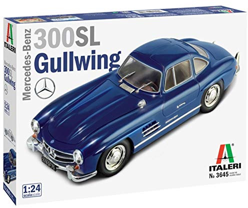 Italeri 3645S – 1:24 Mercedes Benz 300 SL Gull Wing, Stand Model Making, Crafts, Hobby, Gluing, Plastic Construction Kit, Unvarnished