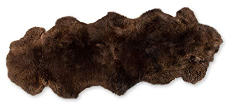 Alpenfell Schaffell Braun Merinoschaf groß 180-190cm echtes Fell ökologische Gerbung