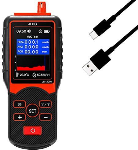 Tyenaza Nuclear Radiation Detector, Dosimeter Professional Geiger Counter Radiation Detector Portable Digital Electromagnetic Radiation Detector(Assorted Color)