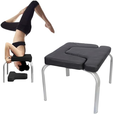 InSyoForeverEC Yoga Kopfstandhocker， Kopfstand Yogastuhl Yoga Hocker Fitness Bench Zuhause Sport Fitness Yoga-Stuhl 200KG Umgekehrter Bench für Zuhause und Fitnessstudio