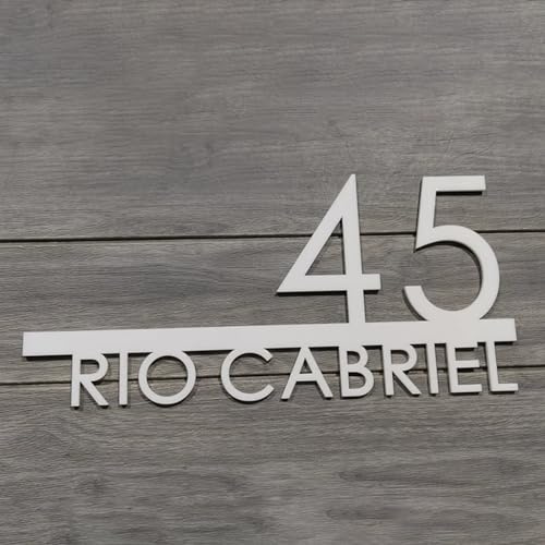 Placa personalizada moderna con número de casa, placa para puerta con letras flotantes acrílicas 3D personalizadas, señal de nombre de calle y dirección para casa, arte de pared para exteriores
