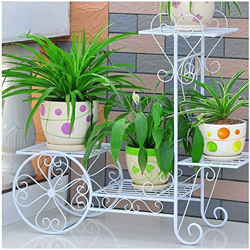 CYYHGD Supporto per Piante Portafiori Carrello per Fiori Espositore Portavaso in Metallo per Interni Scaffale da Giardino Portavasi per Piante Decorativo Portafiori (Colore : Oro, Dimen