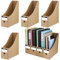 JIANTA 8 Pezzi Portariviste in Carta Kraft, Pieghevole Raccoglitore di Riviste in Cartone, Porta Cartelle Organizzatore per Ufficio Archiviazione di File