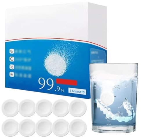 NHQZ 60 Pcs Reinigungstabletten - Effektive Zahnpflege Und Mundschutz - Retainer Reinigungstabletten,Zahnschiene Reinigung,Retainer Cleaner,Gebissreiniger Tabs,Zahnspangenreiniger(B)
