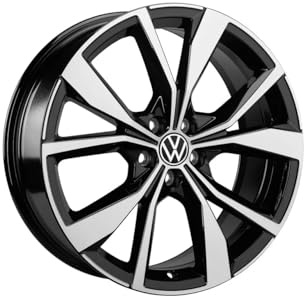 Volkswagen Taigo Cerchio in Lega, Alluminio/Magnesio/Silicio, Nero Lucido, 7,0J x 18, Misano, PCD 100/5, ET 39mm, 215/45 R18