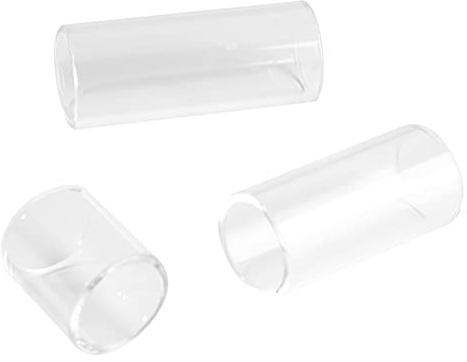 YDuupxe Glass Guitar Slide Set, Guitar Finger Slide Set Glass Bar Smooth, With Clear Tone Bar, Electric Bass Acoustic for Various String Instruments