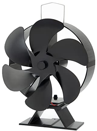 Ventilador de horno de estufa alimentado por calor, 6 ventiladores silenciosos, no requiere electricidad, ahorra energía, campana silenciosa, inserto de ventilación de acero inoxidable, ventiladores