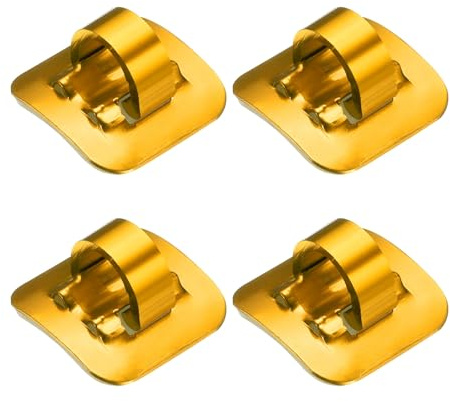 QUARKZMAN 4 stycken cykelC-klämmor klämmor klämmor hölje slangstyrning broms växel med självhäftande bas för MTB guld