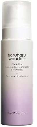 haruharu wonder Black Rice Probiotics 2% NAD+ Serum Mist, Bruma Ultrafina, Hidratante y Reafirmante, Refuerza la Barrera, Apta para Piel Sensible, con Ceramidas, Vegana, 80 ml