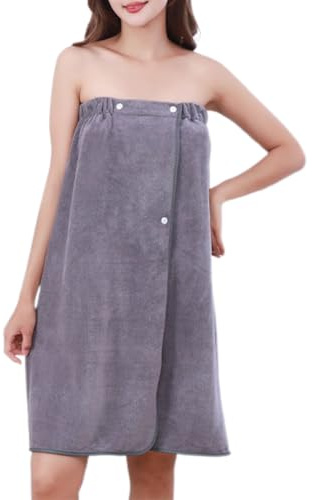 DULFAX Toalla de Sauna para Mujer, Vestido de Toalla de Baño Mujer Ajustable, Toallas de Baño Grandes para Sauna Ducha SPA Playa Baño
