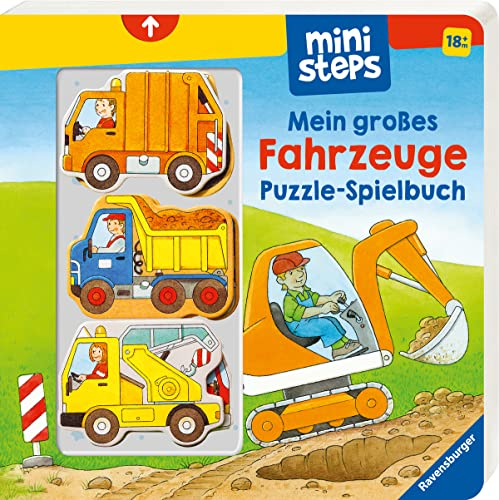 ministeps: Mein großes Fahrzeuge Puzzle-Spielbuch: Ab 18 Monaten