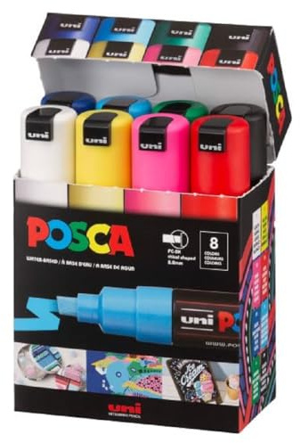 Posca PC8K/8 Boîte de 8 Marqueurs Assortis