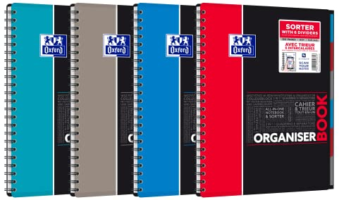 Oxford 48861 Cahier Spirale Organiser Book Optik Paper Couverture Polypropylène A4 210 x 320mm Papier Vert