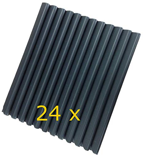 workingHOUSE Premium Sichtschutz | Klemmstreifen zur Befestigung | grün (24er Pack) | Balkon- und Zaunsichtschutz | PVC-Kunststoff | Anthrazit | Wetterfestes Zubehör für Gartenzaun und Balkon