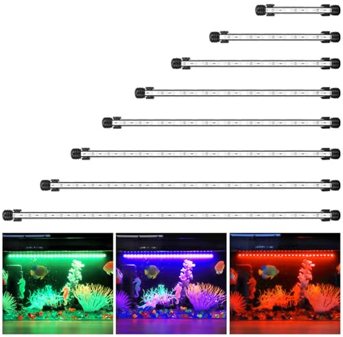 GreenSun LED Aquarienleuchte, LED Aquarienleuchte mit Fernbedienung, RGB Multicolor, IP68 wasserdicht, für Süßwasseraquarienleuchte 108cm