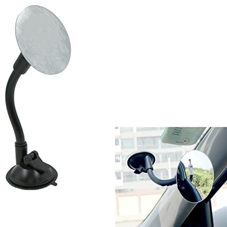 Rücksitzspiegel Auto Baby Spiegel Rückspiegel - Auto Rückspiegel für Kindersitz und Babyschale, 360° schwenkbar, Rahmenloser Rückspiegel mit Saugnapf, großem Sichtfeld, Schwarz