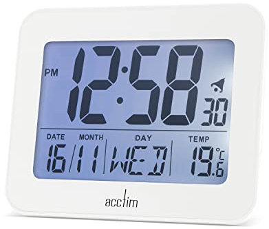 Acctim Otto Superbrite® Digital Bedside Alarm Clock (White)