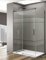 ALLSTONE BASIC Duschkabine 1+1 Mit 8mm fester Seite ohne Bodenprofil 5 Farben 2 Glasarten 6mm in Aluminium 170x75 cm Siebdruck glas Titan-profil