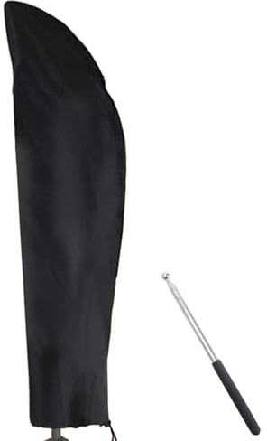FLYAMAPIRIT Housse de protection pour parasol déporté avec barre, grande taille, imperméable, résistante à la lumière, tissu Oxford 210D, housse de protection pour parasol (205 x 25/57/48 cm)