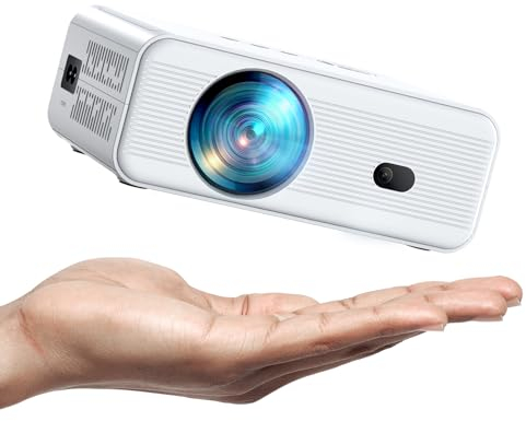 18000 Lumens Proiettore, Full HD 1080P Mini Proiettore Portatile, AMEELA Videoproiettore, 2.4/5G WiFi Bluetooth compatibile con chiavetta TV/USB/laptop/HDMI/iOS/Smartphone
