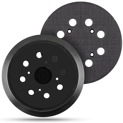 4.75 Inch 8 Hole Hook and Loop Replacement Sander Pad, 2PCS 123mm Round Hook and Loop Backing Pad for Buffing Random Orbital Sander Pads